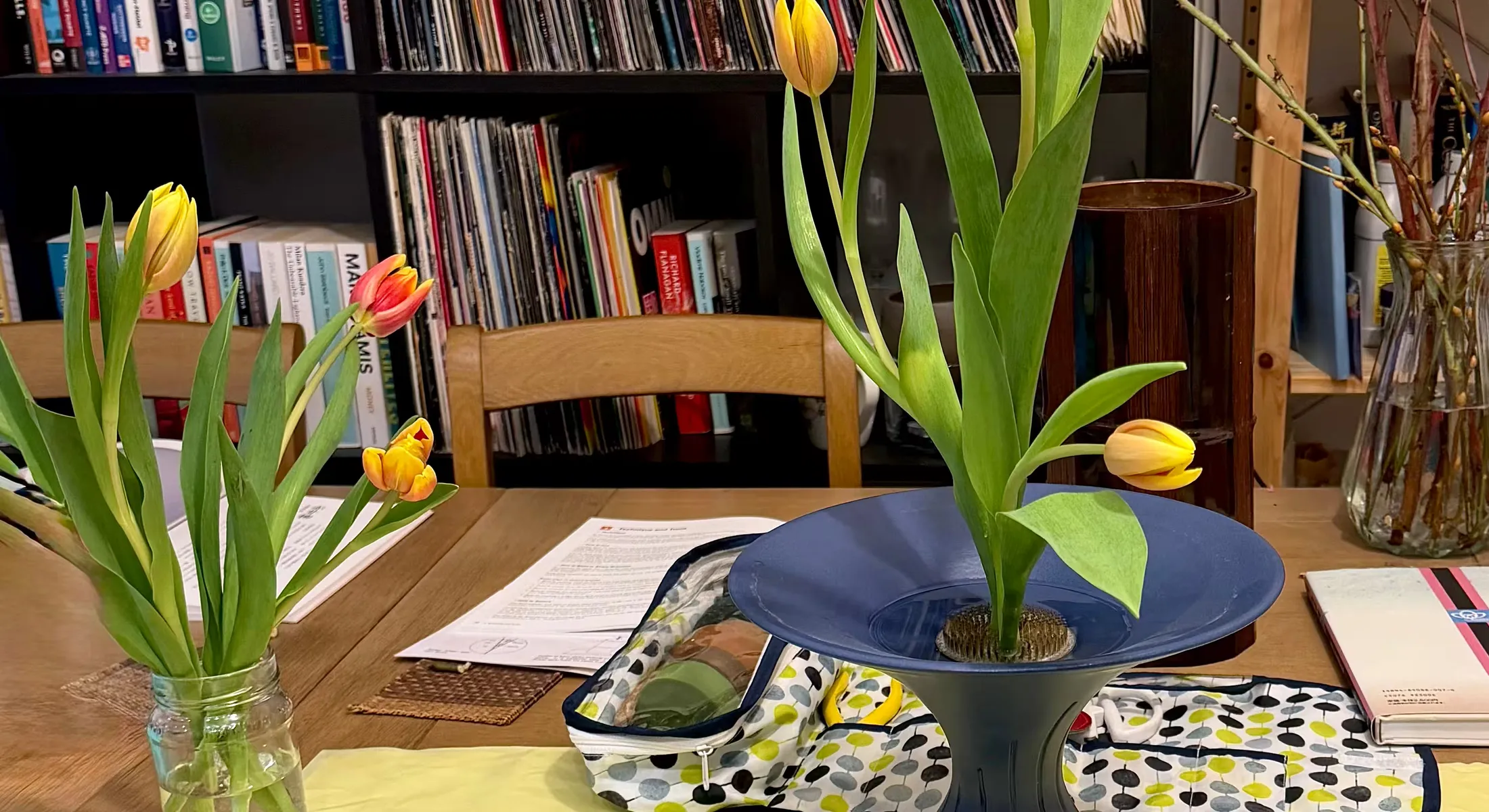 Ikebana arrangements on display