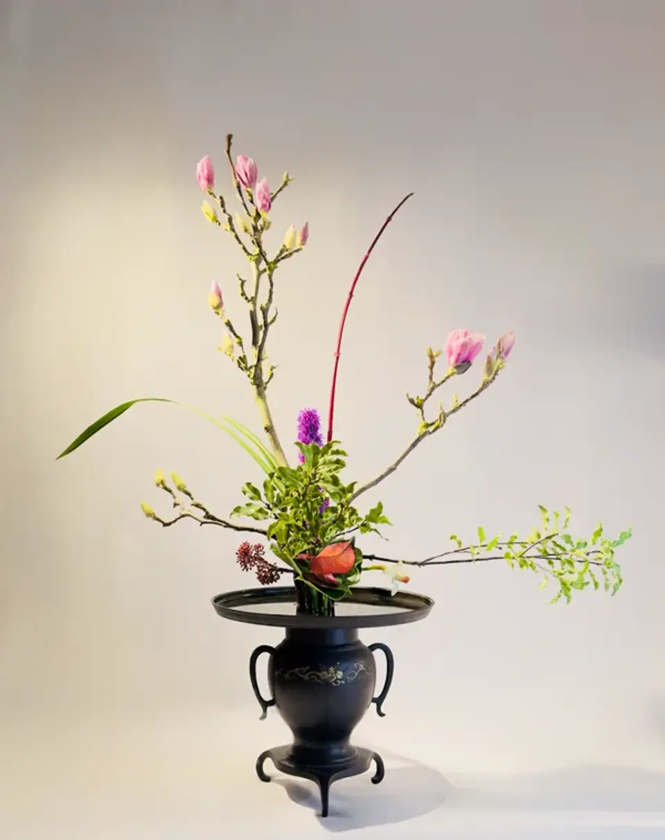 Rikka Shofutai Ikebana arrangement by Valerie Fontanier