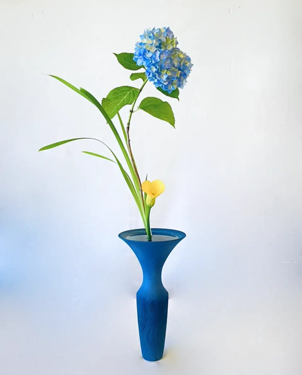 Shoka Shinputai Ikebana arrangement by Valerie Fontanier, June 2025
