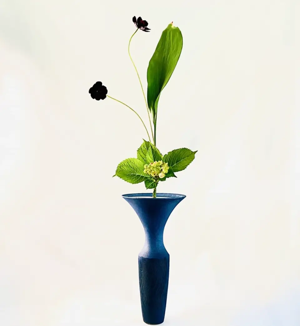 Shoka Shinputai Ikebana arrangement by Valerie Fontanier, July 2025