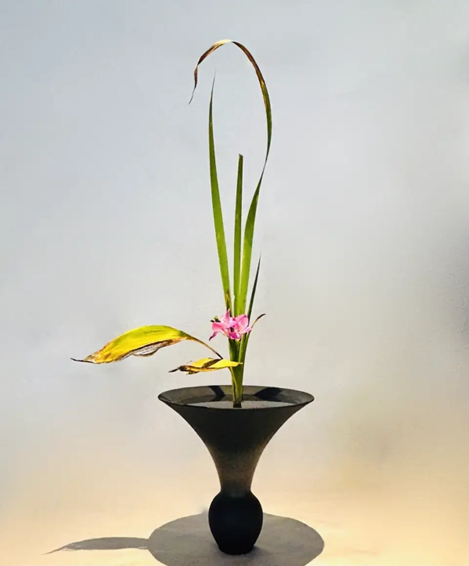 Shoka Shinputai Ikebana arrangement by Valerie Fontanier, November 2023