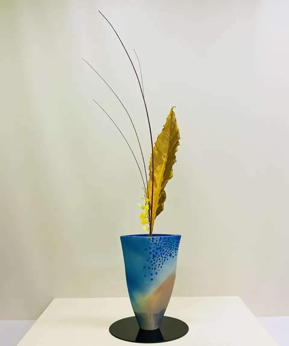 Shoka Shinputai Ikebana arrangement by Valerie Fontanier, September 2024