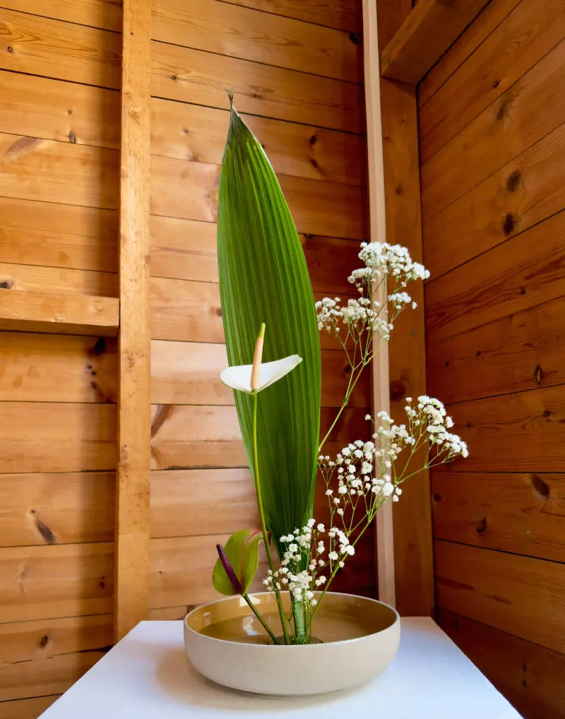 Ikebana arrangement made by June